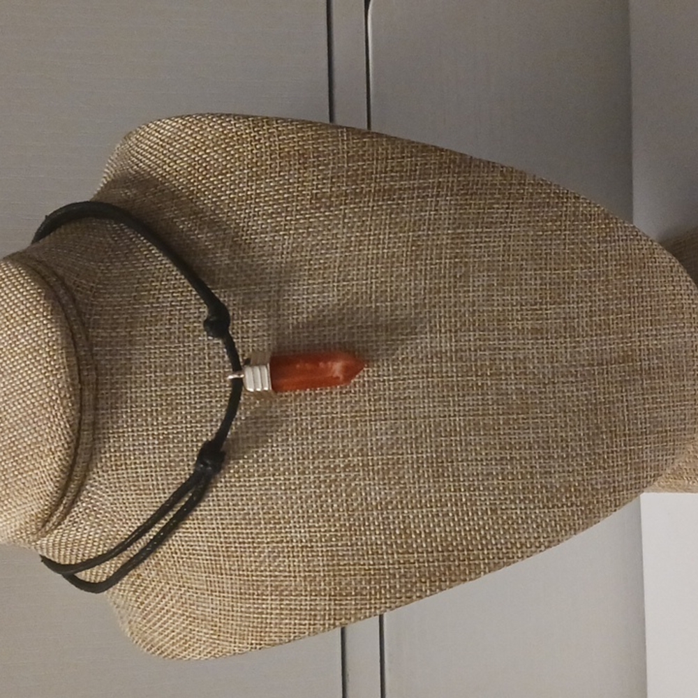 Acrylic Orange Crystal Adjustible Necklace/Choker